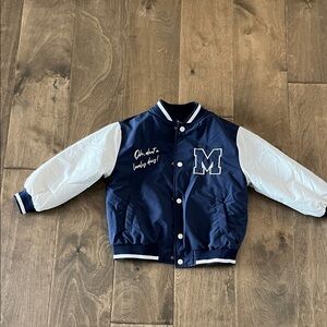 Zara Kids Navy and White Puffer Jacket